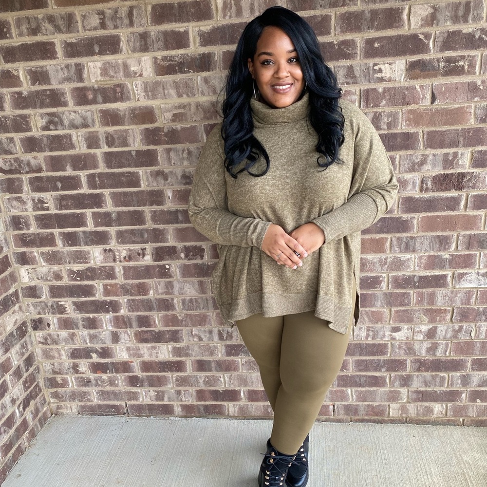 Cowl Neck Poncho Sweater Set